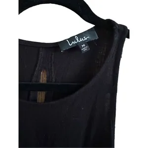 Lulu’s black stretchy knit sleeveless dress sz M‎ thumbnail 3