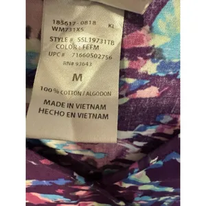 Women's Scrubstar Purple Blue Green Cotton Scrub Top Size Medium WM731XS EUC thumbnail 4