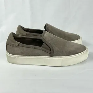 UGG Jass Gray Suede Platform Sneakers Sz 8.5 Slip On Casual thumbnail 4