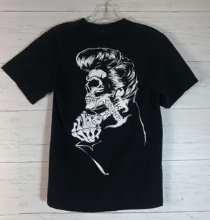 Count's Kustoms Las Vegas grunge skeleton cross tshirt size Small thumbnail 1