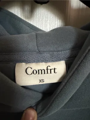 Comfrt Women's Travel Pullover Hoodie in Dusty Blue XS thumbnail 5