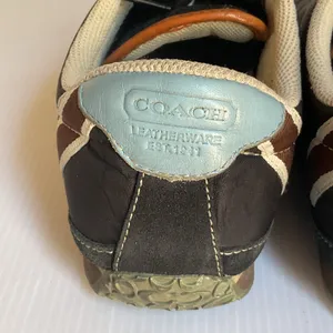 Vintage Coach Sneakers Nikki Black Suede Nylon Women’s 7 Retro 2000s Y2K thumbnail 7