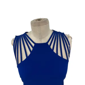 Dress the Population Cora Strappy Shoulder Sheath Dress Mini Cobalt Blue Size XS thumbnail 4