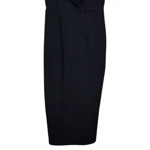 Selfie Leslie Ruffle Off The Shoulder Solid Sheath Dress Black Elegant Size S thumbnail 4