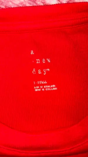 Red new day basic long sleeve thumbnail 2