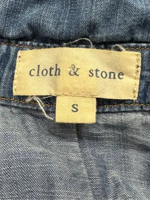 Anthropologie Cloth + Stone Chambray Split Back Button Down Top Women’s Small thumbnail 4