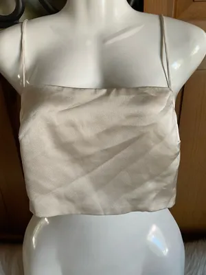 Fame Partners Satin Spaghetti Strap Crop Top thumbnail 1