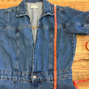 We The Free People Marla Trouser Coveralls Denim Jumpsuit M Utility Western Blue thumbnail 16