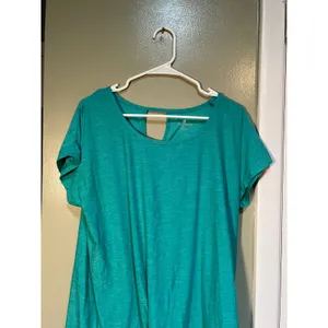 Tuff Athletics Women's Sz XL Active T-Shirt Spectra Green Heathered Short Sleeve thumbnail 4
