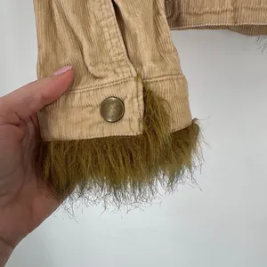 Y2K Vintage Vibe Anthropologie Tulle Brown Corduroy Faux Fur Trim Jacket Size‎ S thumbnail 6