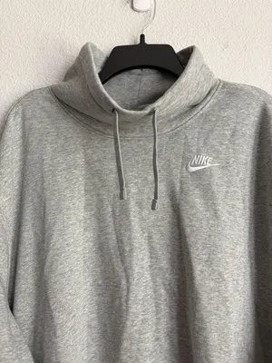 Nike Plus Size Oversized Mock-Neck Fleece Sweatshirt in Grey, Size 3X, NWT thumbnail 9