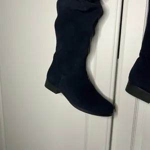 Matisse Camila Navy Suede Slouch Knee High Boots thumbnail 9