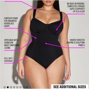 NEW TA3 Lifty Black One Piece Shapewear Swimsuit Large J / K Cup thumbnail 2