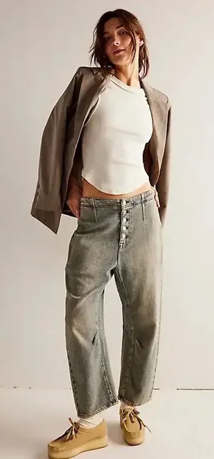 FREE PEOPLE We The Free Osaka Jeans spearmint size 29 NWT boho indie thumbnail 1
