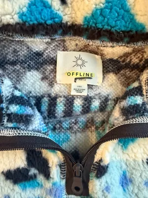 OFFLINE by Aerie Cloud Sherpa half zip Large thumbnail 3