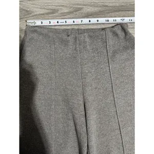 Zara Minimalist Hight Waist Pants‎ Size S Grey Wide Leg Knit Pants Seam Detail thumbnail 6