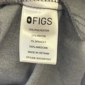 FIGS Rafaela Oversized Scrub Tops for Women Mandarin Collar Shirttail Hem Gray M thumbnail 8