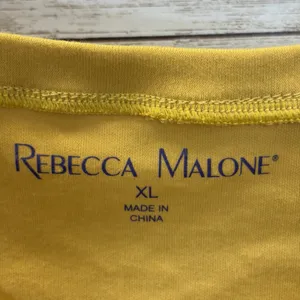 Rebecca Malone Womens XL Top Southwestern Yellow Embroidered Boho Tassel Fringe thumbnail 5
