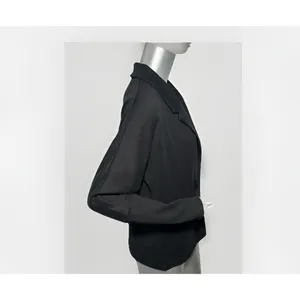 PACT Airplane Collection Relaxed Knit Blazer Jacket Black Medium Sustainable thumbnail 4