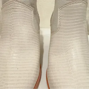 Kaanas Hague Cowboy Leather Bootie in Ivory NWOT Size 6M thumbnail 3