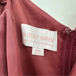 Birdy Grey Devin Convertible Chiffon Bridesmaid Maxi Dress in Spice Sz M NEW thumbnail 7