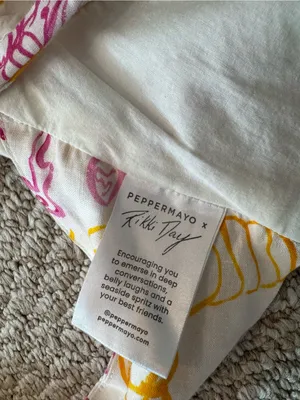 Peppermayo x Rikki Day Seafood Print Linen Halter Top and Mini Skirt Set thumbnail 4