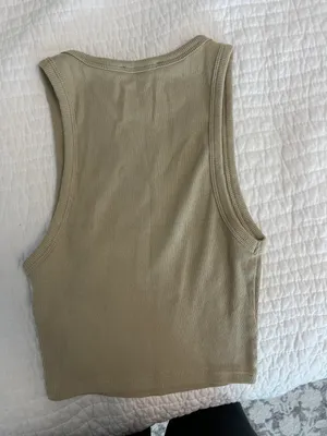 Zara Basic Cream Tank Top thumbnail 2