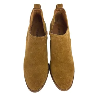 Jeffrey Campbell Rosalee Tan Suede Block Heel Western Ankle Boots Booties 6.5 thumbnail 2