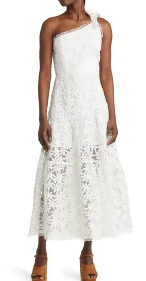 Like New! Lost + Wander White Lace Madonna Lily Maxi Dress | Size L thumbnail 1