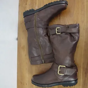 Kenneth Cole Gentle Souls Leather Side Zip Moto Fashion Boots Size 7M thumbnail 5