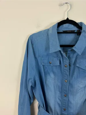Gilli Light Blue Denim Shirt Dress with Tie Belt Size 18W Women's thumbnail 2