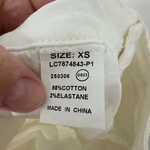 White High Waisted Barrel‎ Leg Tapered Jeans XS thumbnail 3