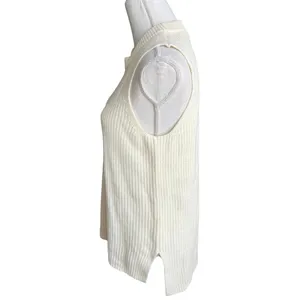 J.Crew cream sleeveless knit sweater tank NEW coastal timeless minimalist thumbnail 3