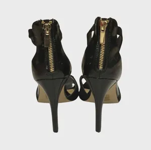 ASOS Women's Black and Gold Metallic Detail T-Strap Stiletto Heels Sz 8 thumbnail 5