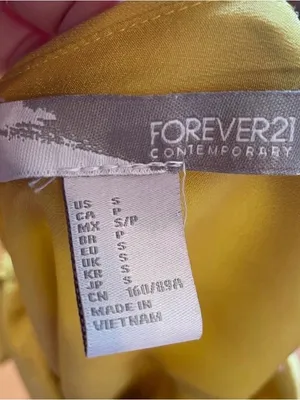 Forever 21 Contemporary Mustard Yellow Maxi Dress Ruffle Summer Wedding Guest thumbnail 4