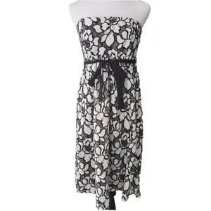 Motherhood Maternity‎ Strapless Dress Lace Floral Black/White Size Small thumbnail 2