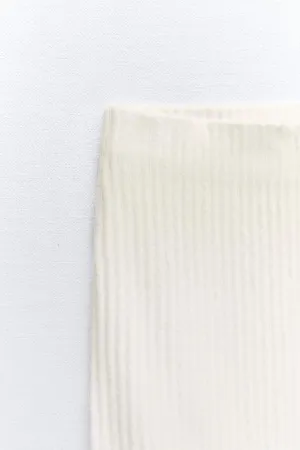 NWT White BRUSHED RIBBED PENCIL SKIRT. Size Medium thumbnail 11