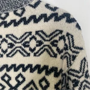 A New Day Fair Isle Mock Neck Cheers Sparkle Sweater in XS thumbnail 7