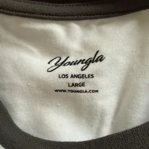 YoungLA Women's Black and White Raglan Tee Size L thumbnail 4