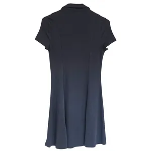 Cider Collar Ruffle Knitted Mini Skater Polo Tennis Dress Blue Size Medium thumbnail 4