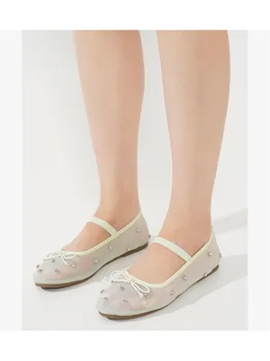 NEW Project Cloud Ballet Flats Shoes Crystal-Embellished Mesh Memory Foam 8 thumbnail 6