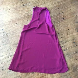 Lulu’s purple shift dress with chocker keyhole neckline thumbnail 3