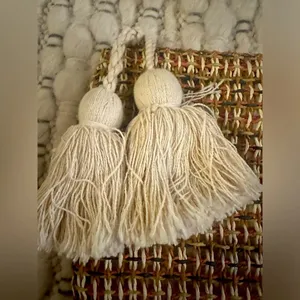 Madewell Large Tassel Raffia Zip Pouch thumbnail 4