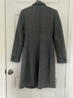 ZARA Gray Longline Coat Tailored Blazer Quiet Luxury Old Money Minimalist XS thumbnail 3