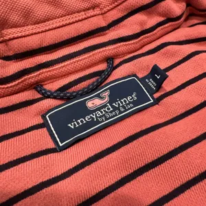 Vineyard Vines Jacket Womens Large Pink Striped 1/2 Zip Cotton Long Sleeve Knit thumbnail 3