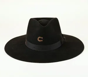 CHARLIE 1 black felt cowboy western hat size large thumbnail 1
