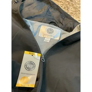 Weatherproof Women's Medium Black Waterproof Hooded Rain Jacket NWT thumbnail 6
