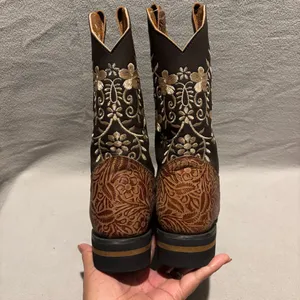 Unbranded Embroidered Square Toe Western Cowboy Boots Ladies 4.5 thumbnail 5