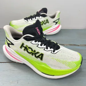 Hoka Mach X 3 Womens Running Shoes Lime Green White Pink 1168721 WNL US 8B thumbnail 3