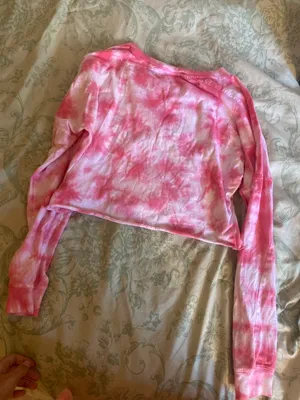 Pink Tie dye Crop Top thumbnail 5